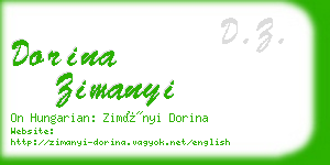 dorina zimanyi business card